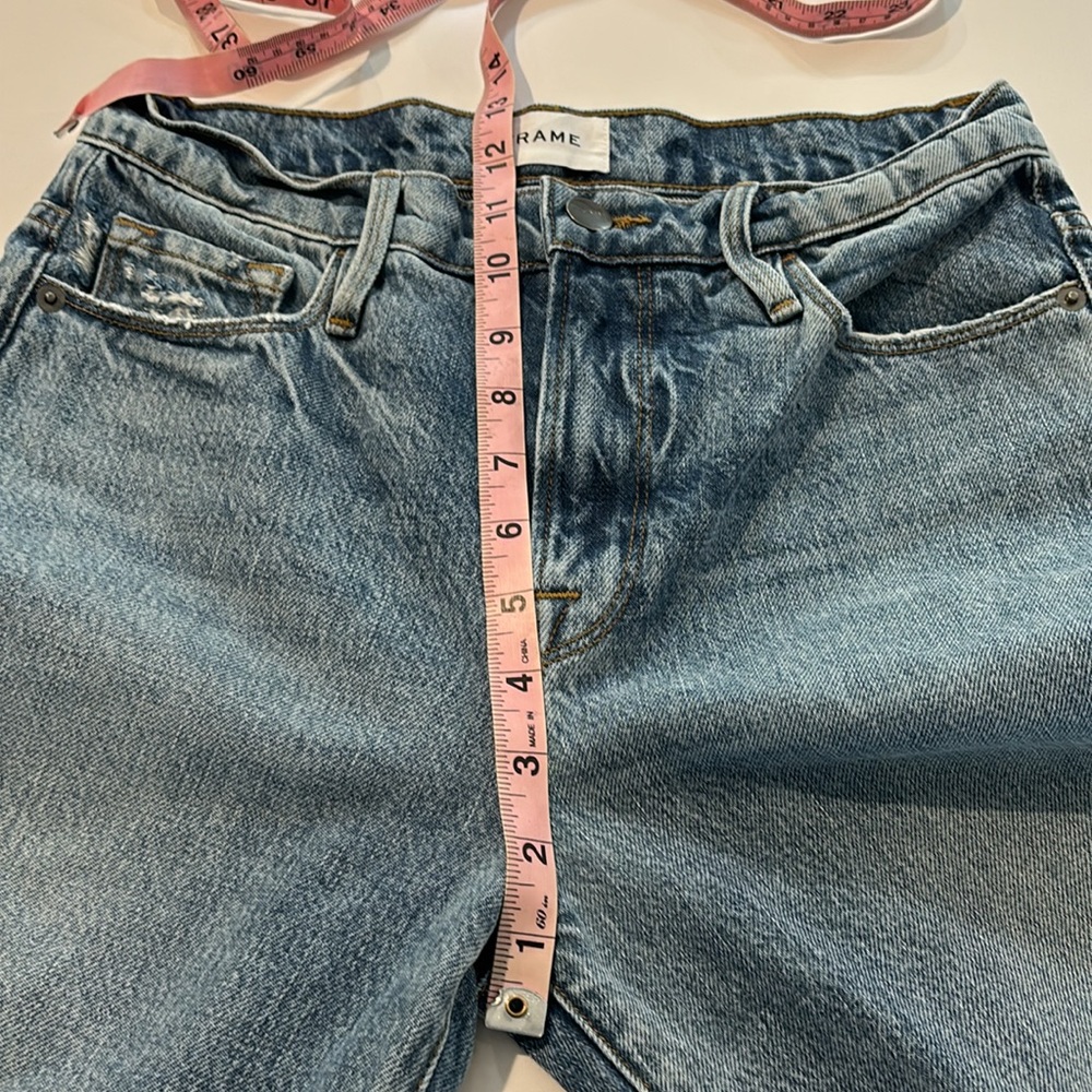 Frame High Rise Straight Leg Jeans Size 24 - Picture 9 of 13